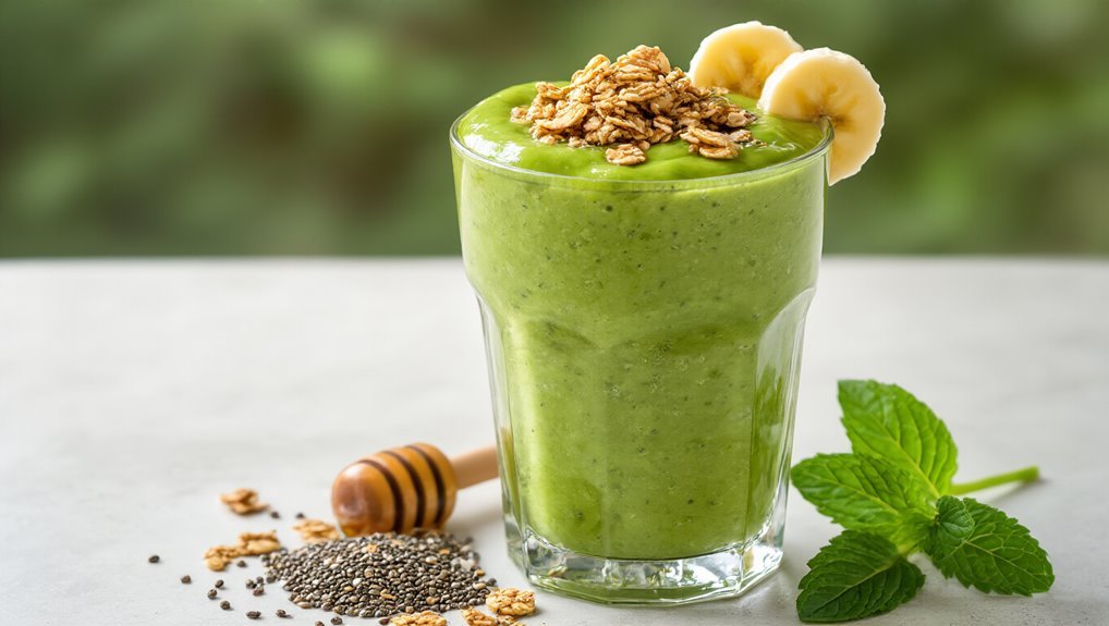 nutritious green protein smoothie