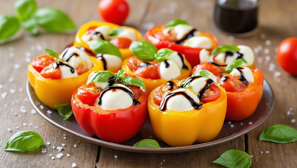 vibrant caprese stuffed peppers